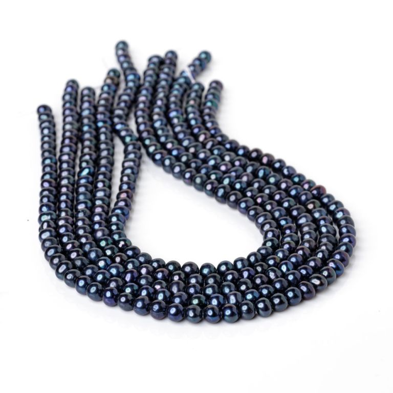 Perle de cultura negru 5-6 mm I Magazinuldepietre.ro