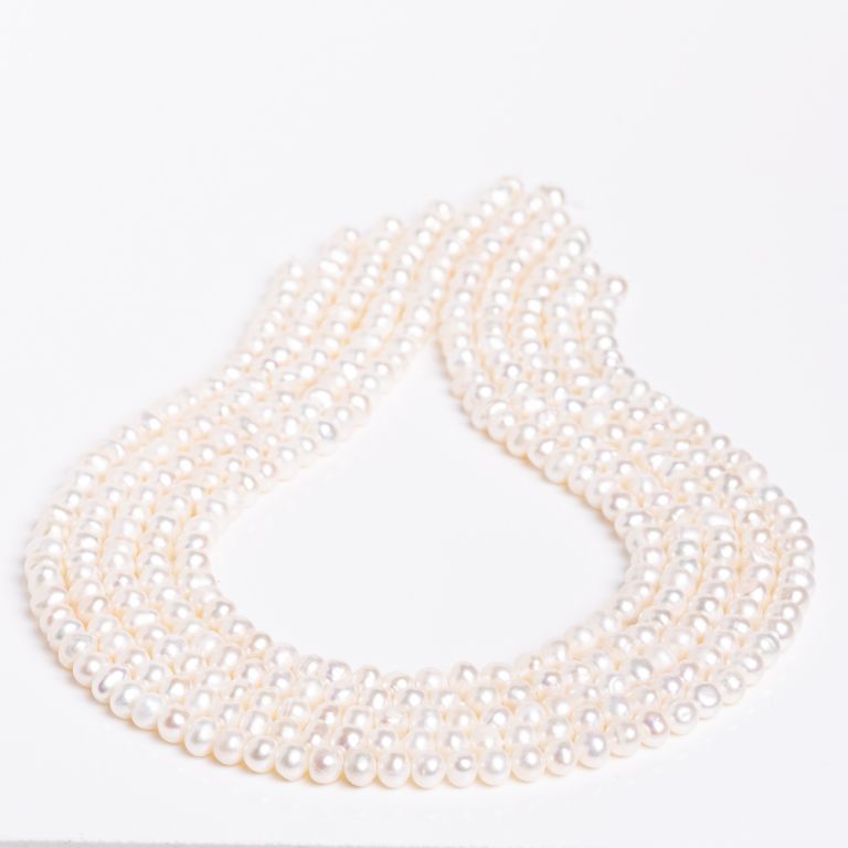 Perle de cultura alb 5-6 mm in magazinuldepietre.ro
