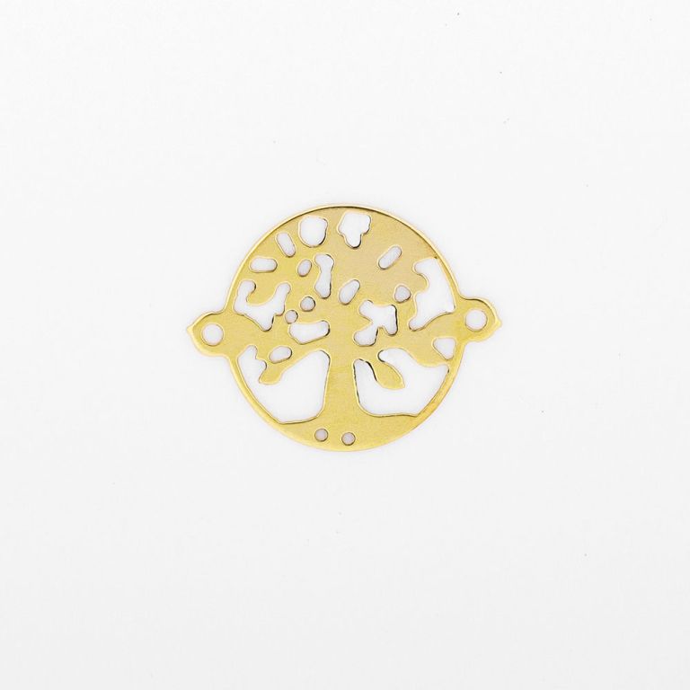 Link aur 14K tree of life 10x13 mm orificiu 0.8 mm - 1 buc I Magazinuldepietre.ro