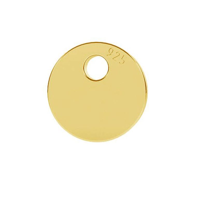 Black Friday - Reduceri [Charm argint placat aur 24K rotund 5 mm - 2 buc] Promotie